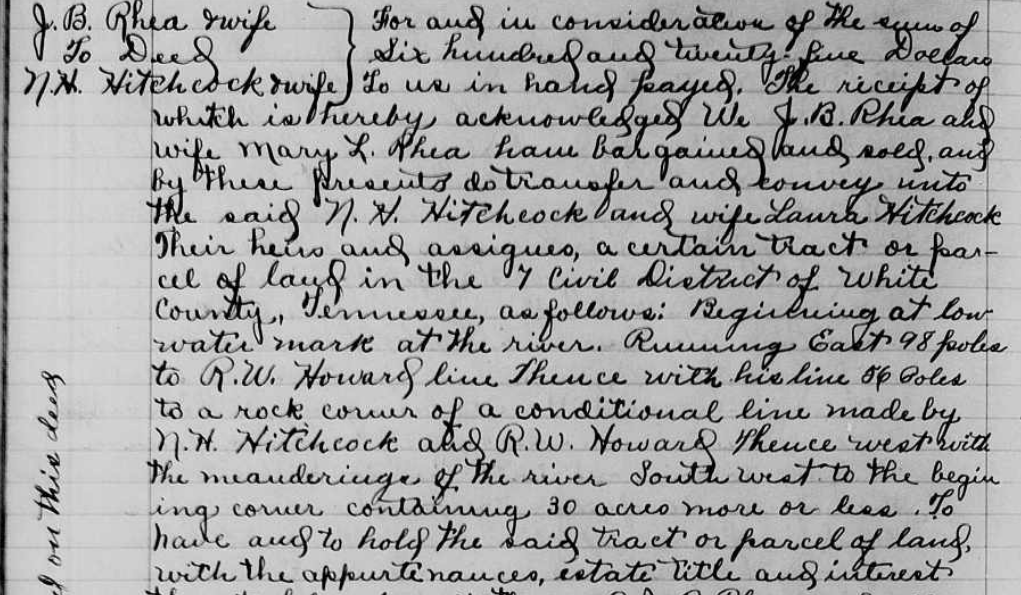 White County, TN Deed, Book 68, Page 454, Image 1